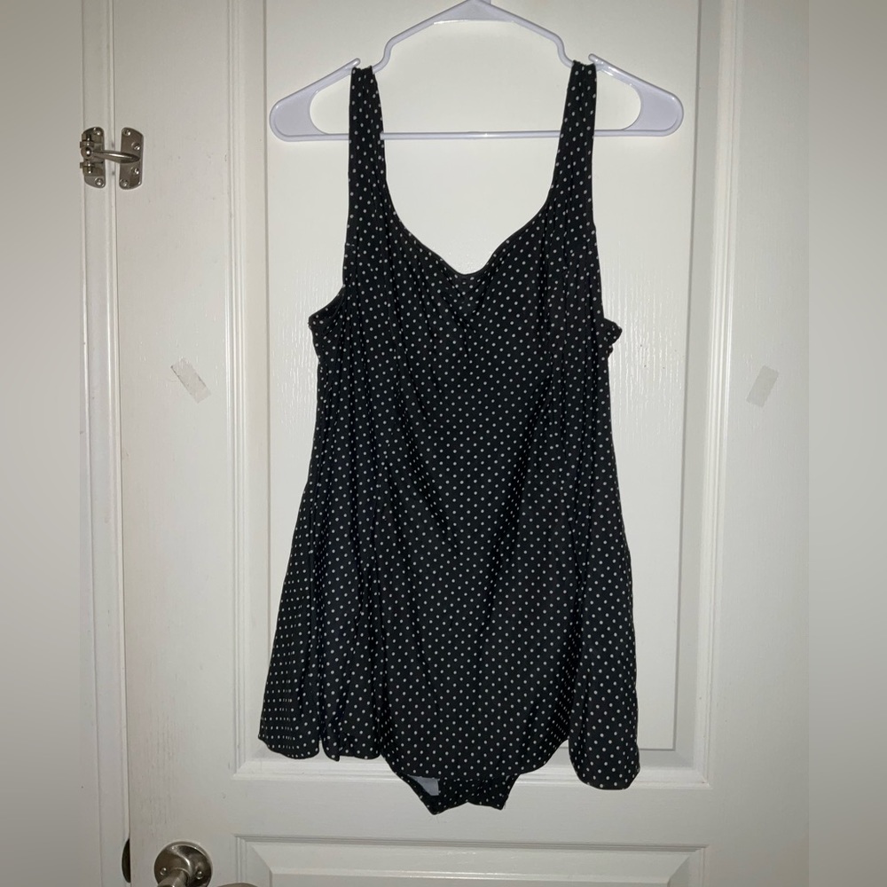Shore Shapes Swimwear polka dot one-piece swim dress